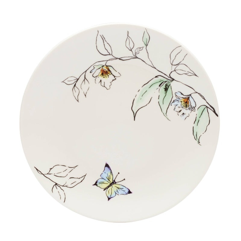 12-Piece Botanica Dinnerware Set for 4, Floral Design Plates Bowls Mugs, Complete Service for Family Dining, Dishwasher Safe Tableware Set for Home Ki