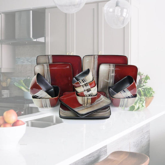Double Bowl Stoneware Dinnerware Set